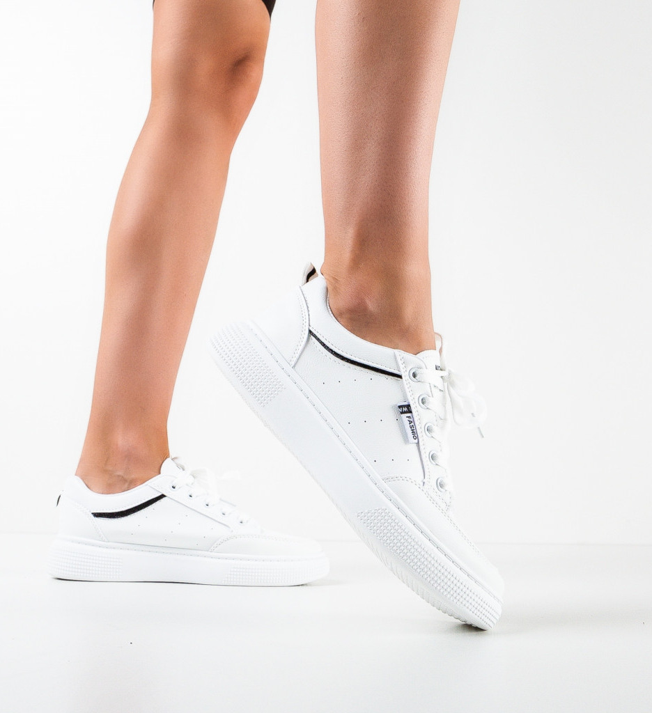 Sneakers Akon Dama Albi - Confort și Stil Sport - imagine 4