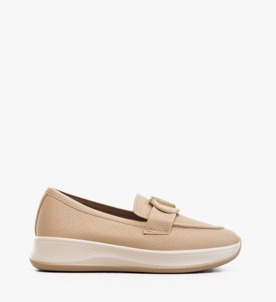 Pantofi Casual Dama Bej Verena - Confort Stilat - imagine 6