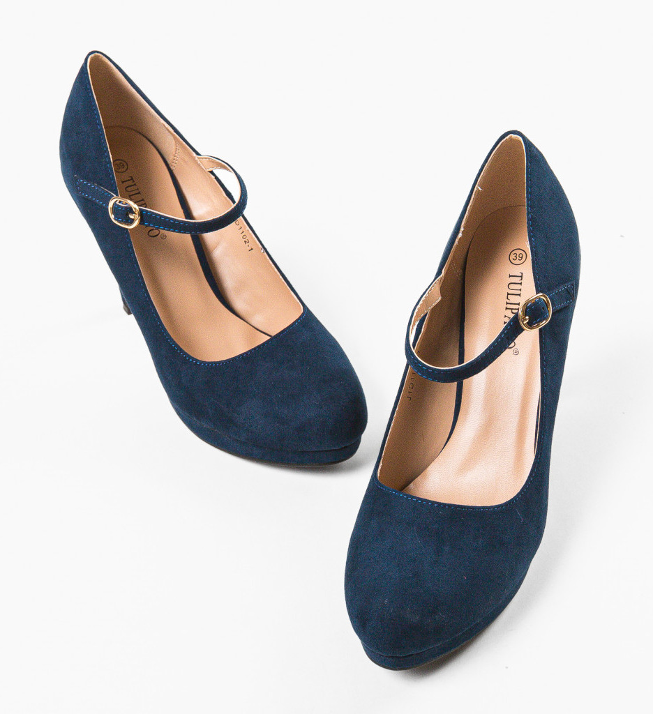 Pantofi Dama Ajano Bleumarin Eleganți - imagine 5