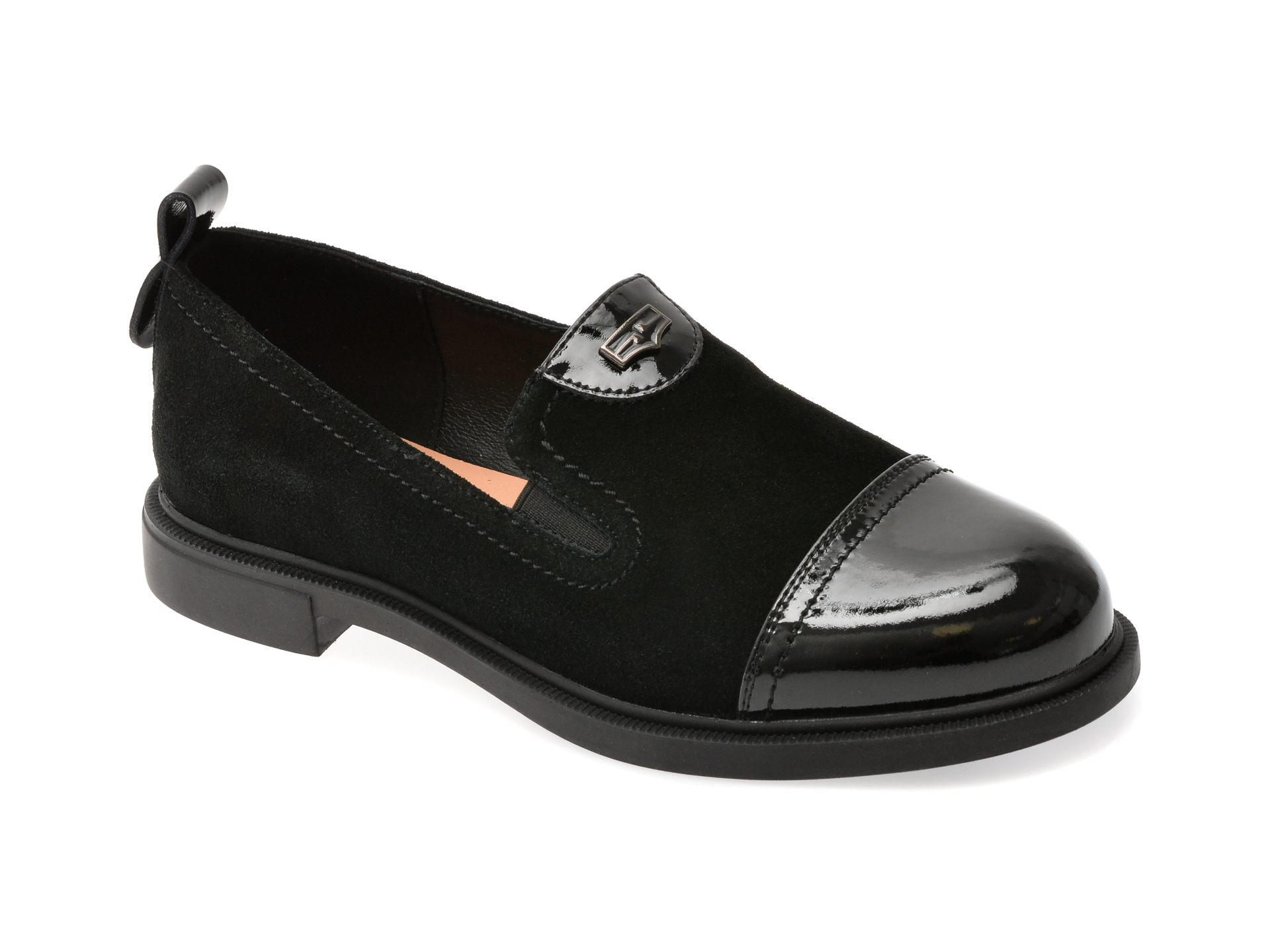 Pantofi FLAVIA PASSINI Negri Piele Intoarsa
