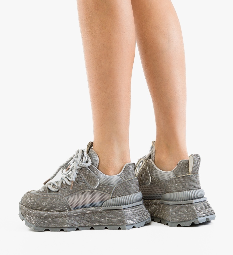 Sneakers Dama Kombat Gri - Stil și Confort - imagine 4