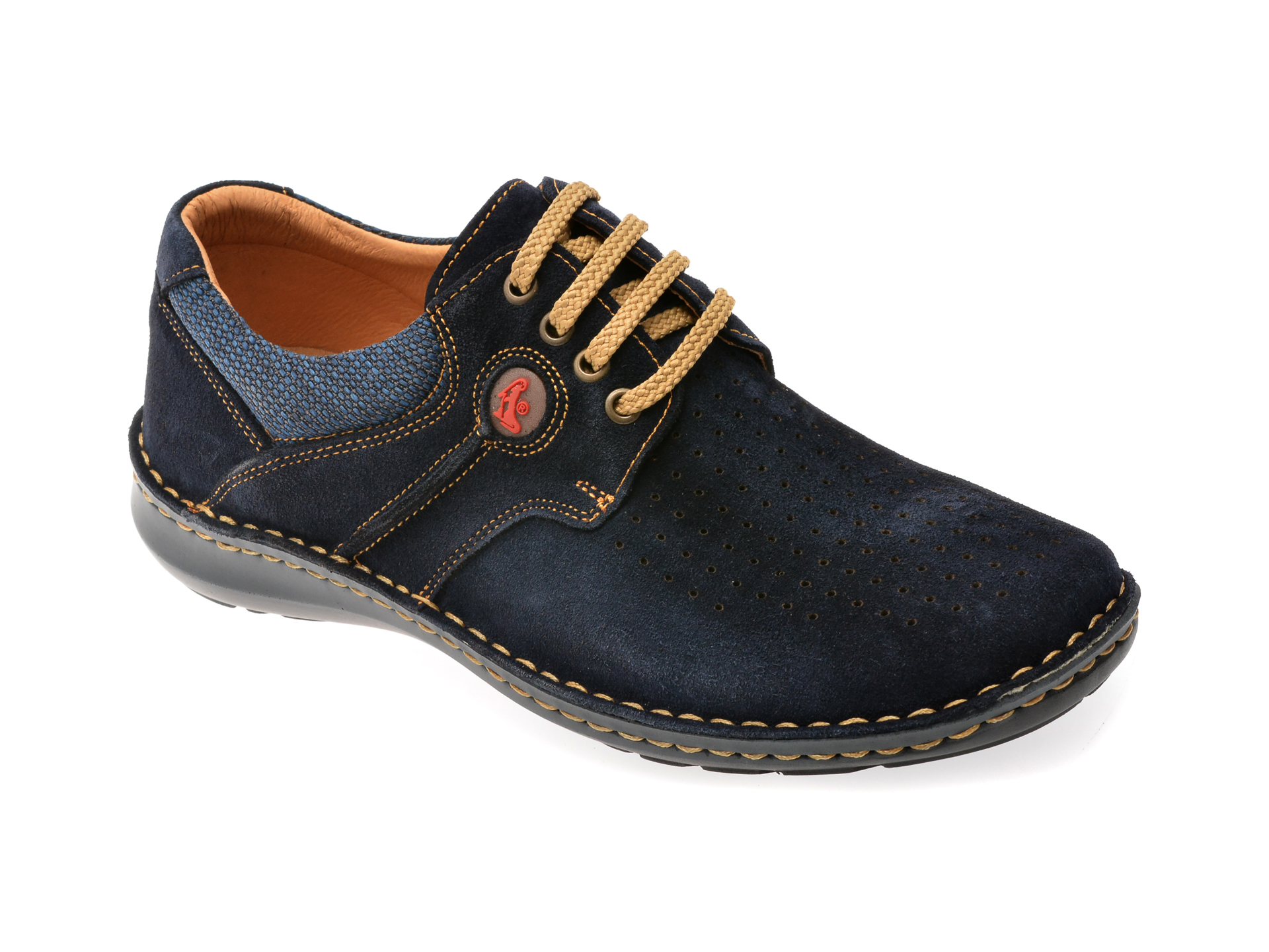 Pantofi casual OTTER bleumarin piele intoarsa