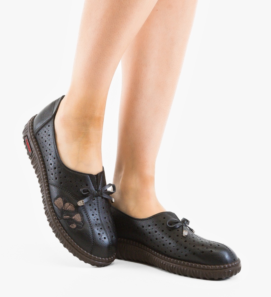 Pantofi Casual Leriu Negri – Eleganță și Confort - imagine 2