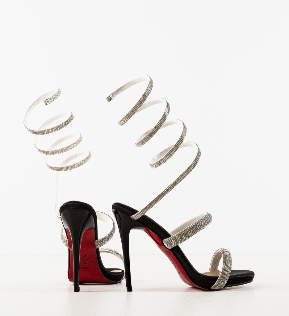 Sandale cu Toc Tarkom Negre | Eleganță Maximă - imagine 4
