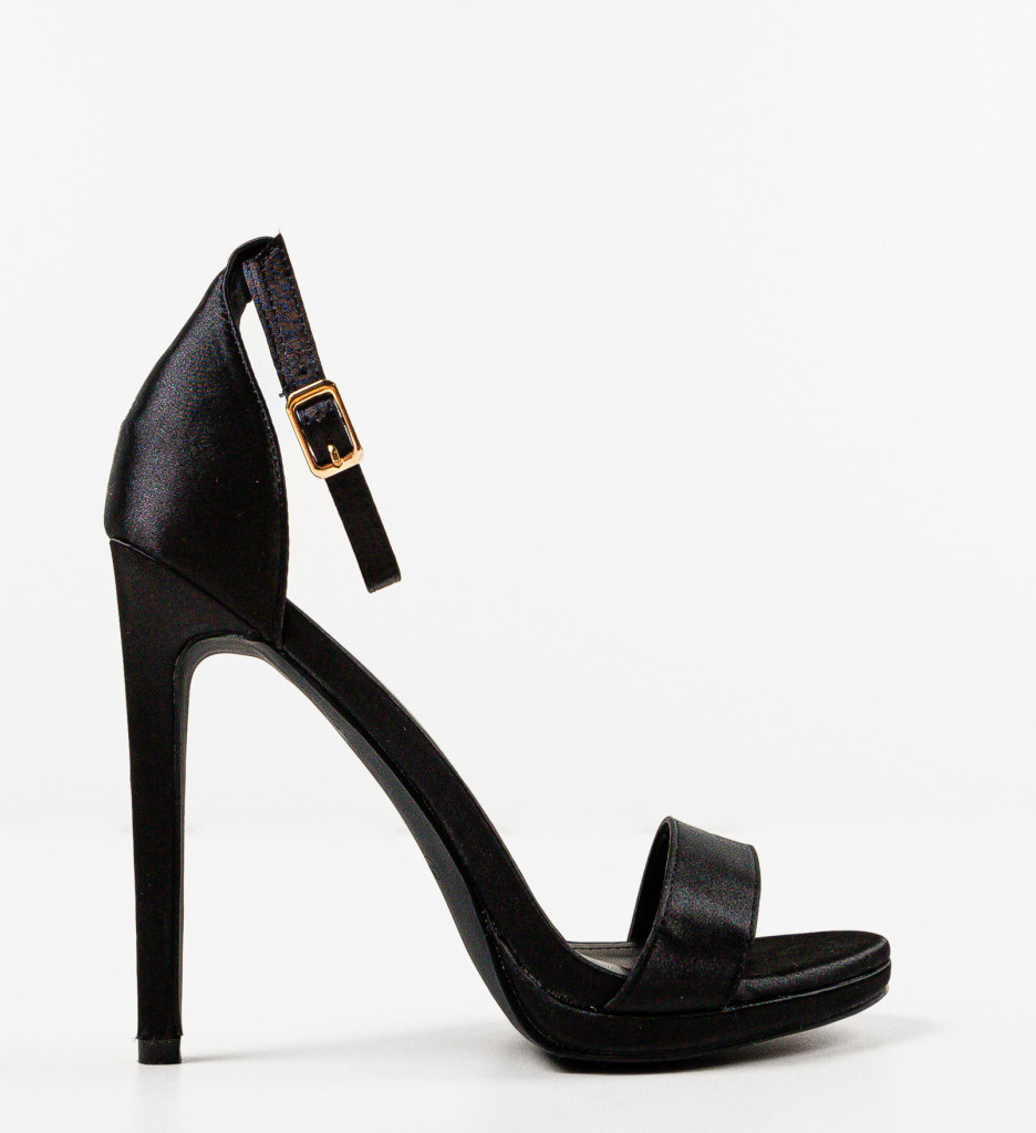 Sandale cu toc Doka Negre - Eleganță maximă - imagine 4