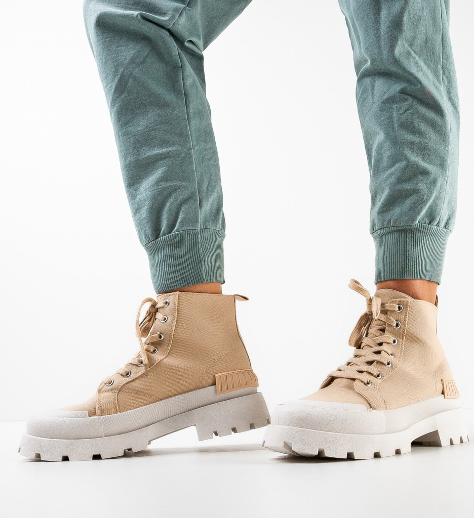 Ghete Dama Amina Khaki | Stil și Confort Urban - imagine 2