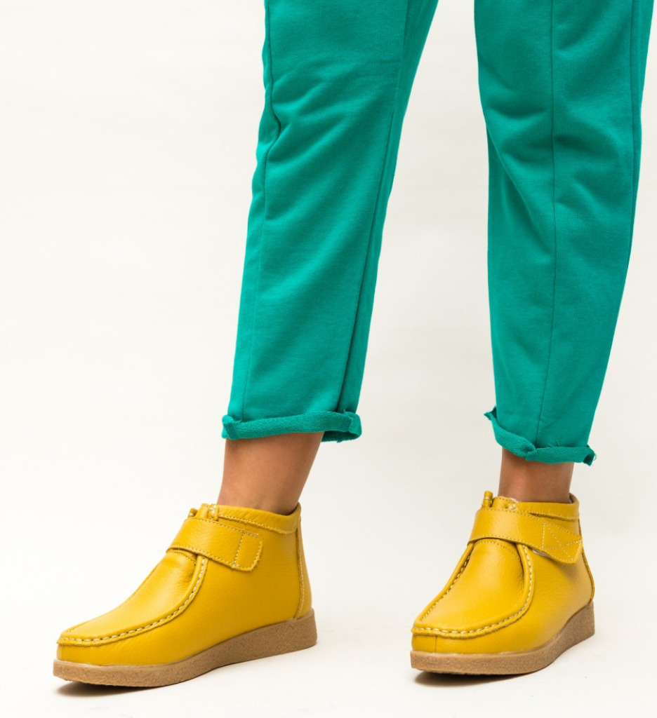 Pantofi Casual Debir Galbeni 2 - Confort Stilat - imagine 2