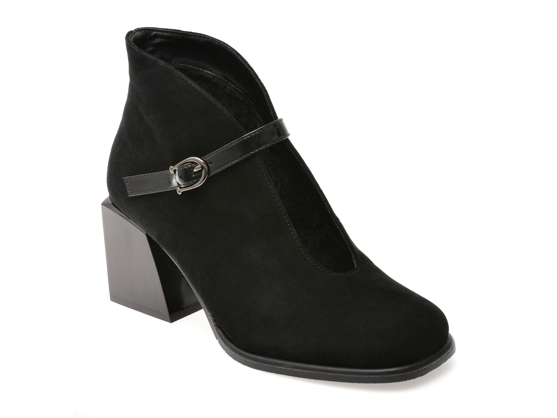 Botine Flavia Passini Negre Piele Întoarsă