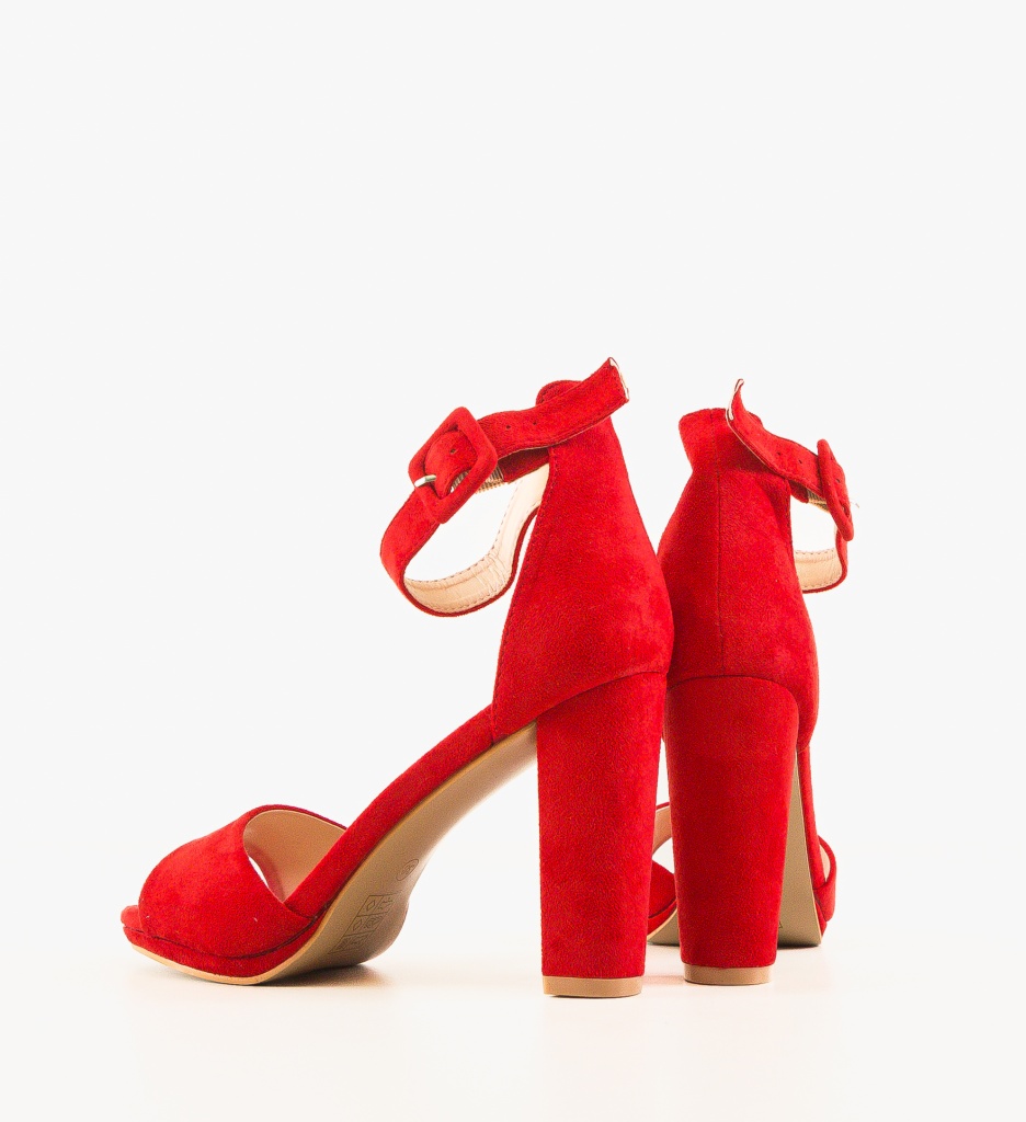 Sandale Rosii cu Toc Ghideci | Eleganță Maximă - imagine 4