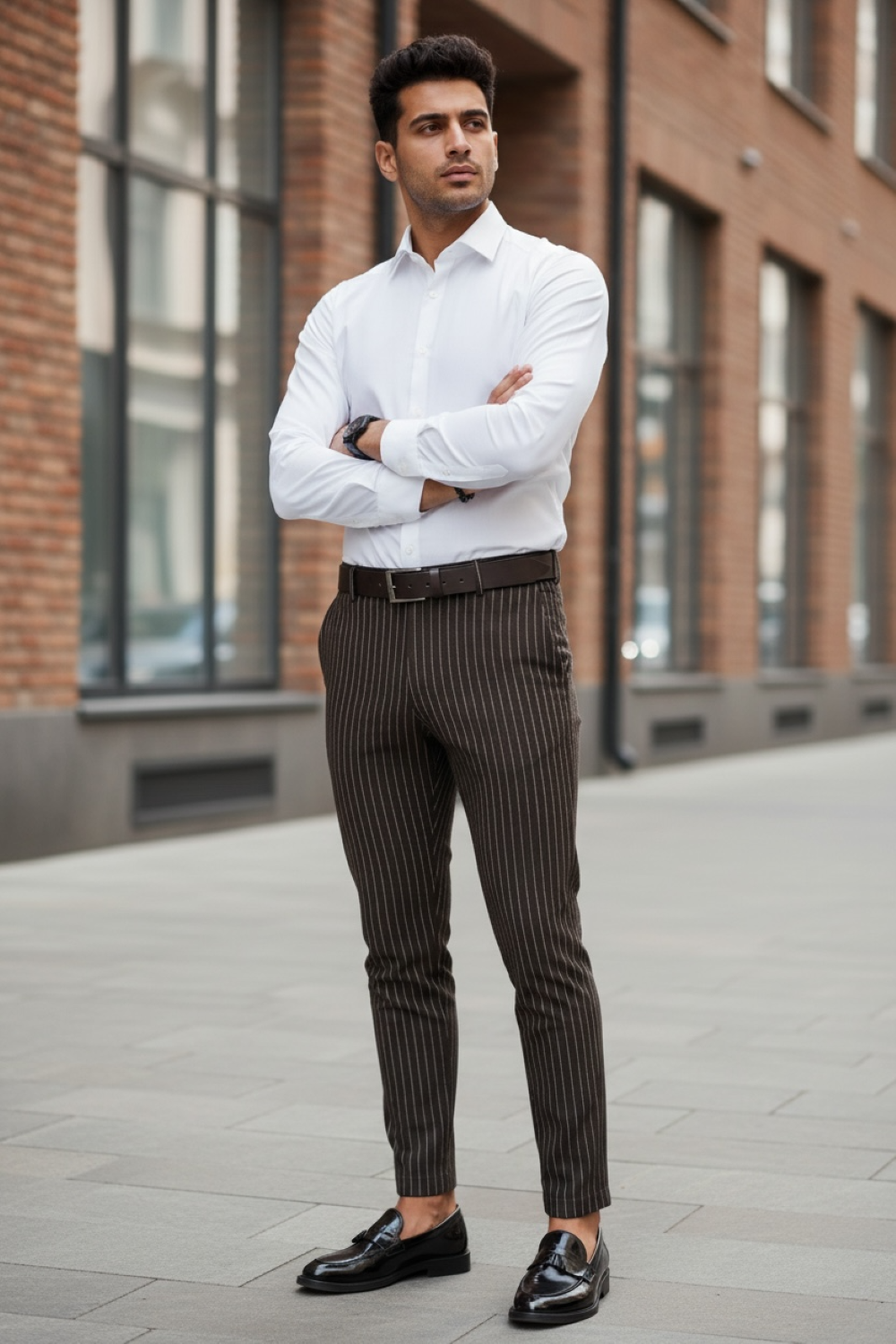 Pantaloni Barbati Eleganti Maro | Model Conic - imagine 2