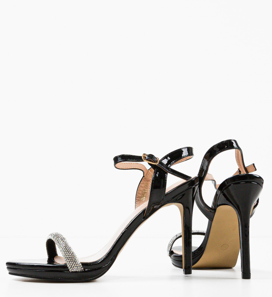 Sandale cu toc Edward Negru | Eleganță și Stil - imagine 8