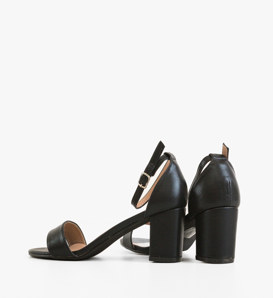 Sandale cu toc Susan 2 Elegante Negre - imagine 5