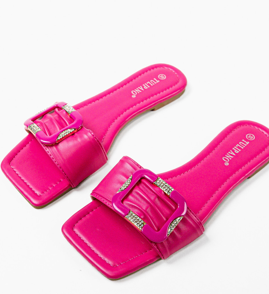 Papuci Dama Mikkel Fuchsia - Confort și Stil - imagine 5