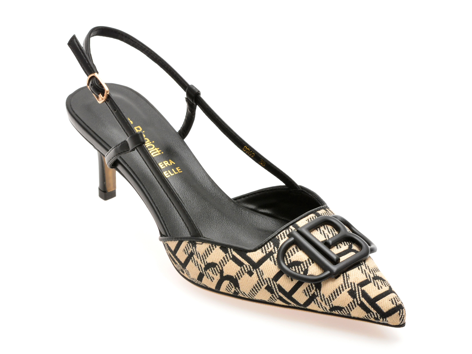Pantofi LAURA BIAGIOTTI Eleganți Negri - Stil Italian
