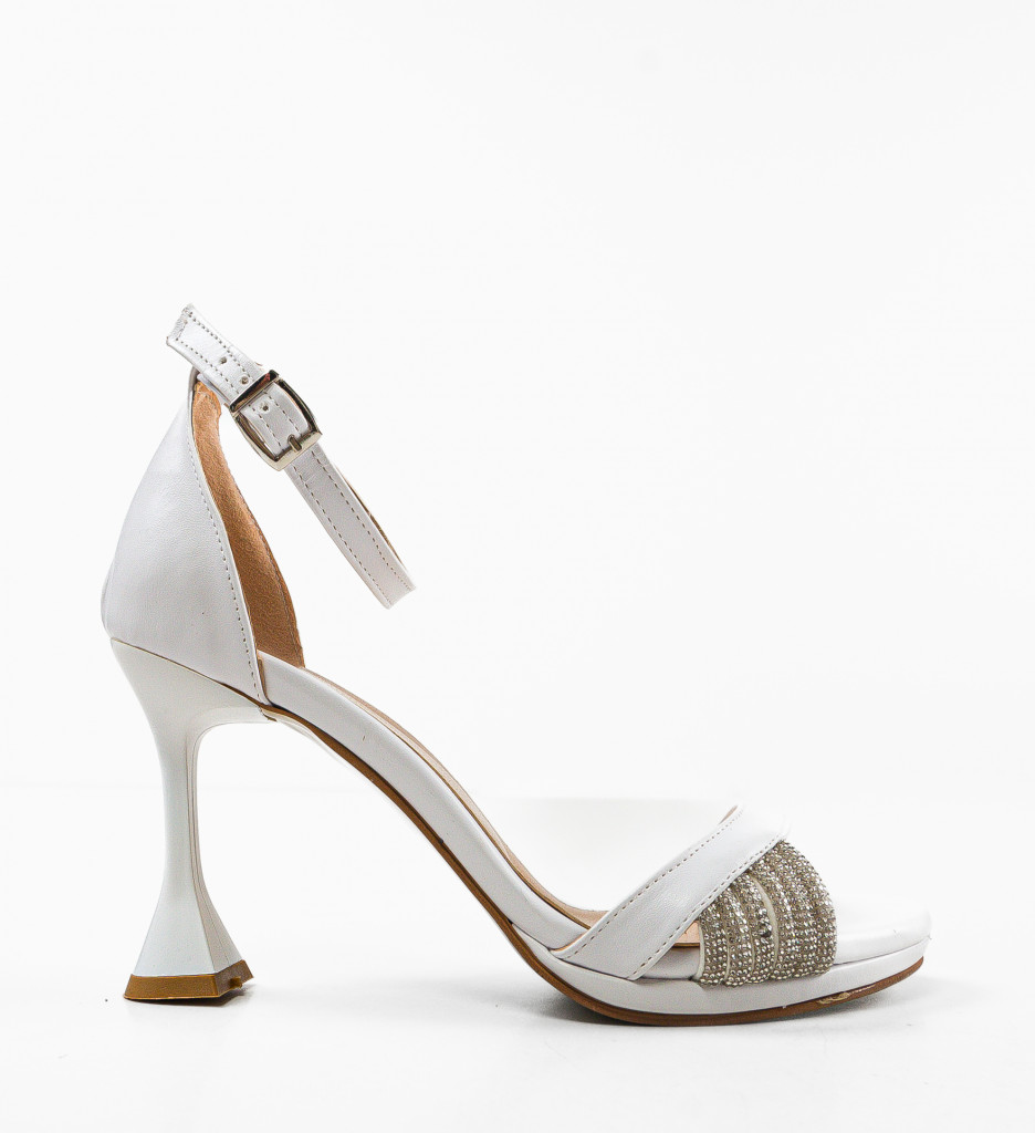 Sandale cu Toc Jety Albe - Eleganță și Stil - imagine 4