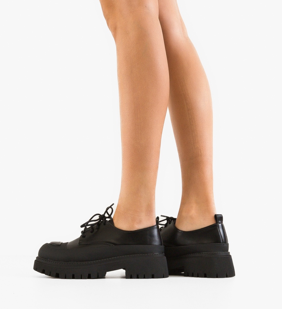 Pantofi Casual Dama Theron Negri | Confort & Stil - imagine 2