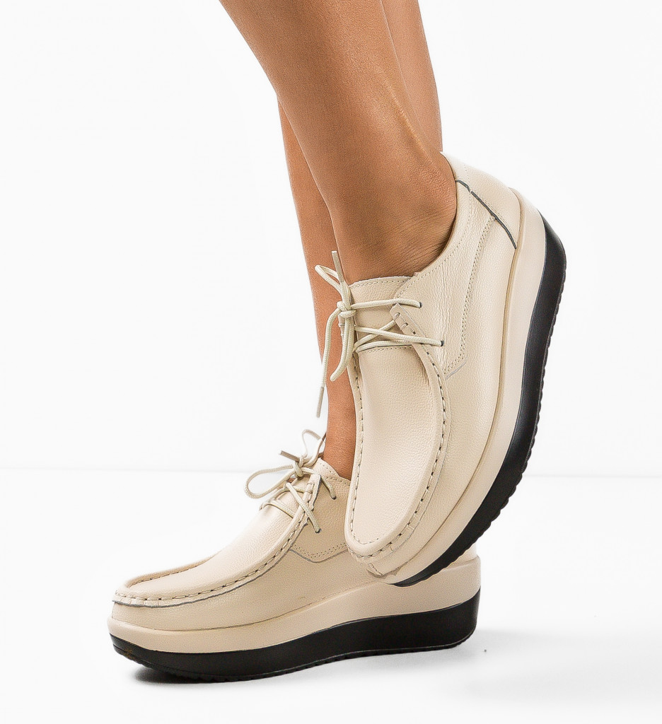 Pantofi Casual Vlasta Bej - Confort și Stil