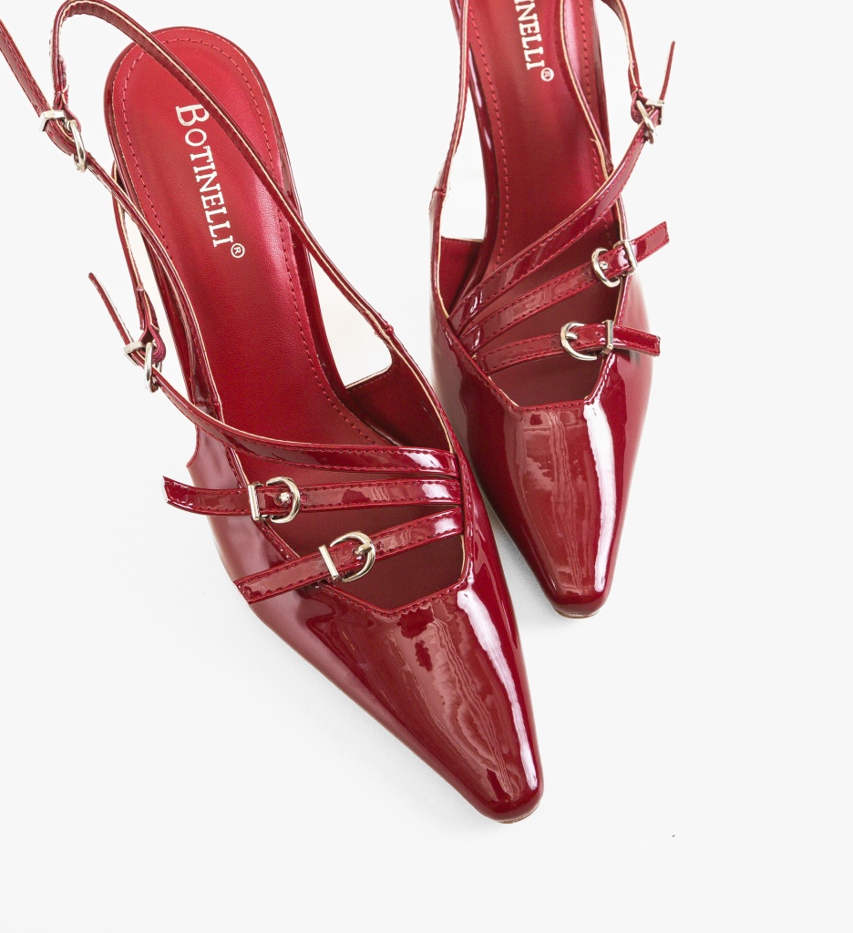 Pantofi Ysaya Rosii cu Toc - Eleganță Asigurată - imagine 8