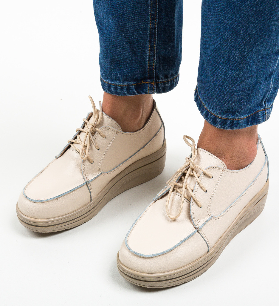 Pantofi Atanom Bej | Confort Casual - imagine 3