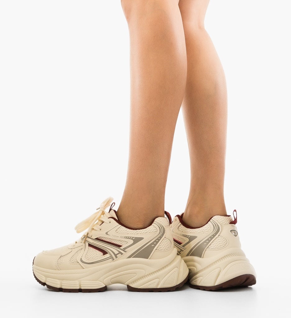 Sneakers Dama Liisa Bej - Confort și Stil - imagine 2