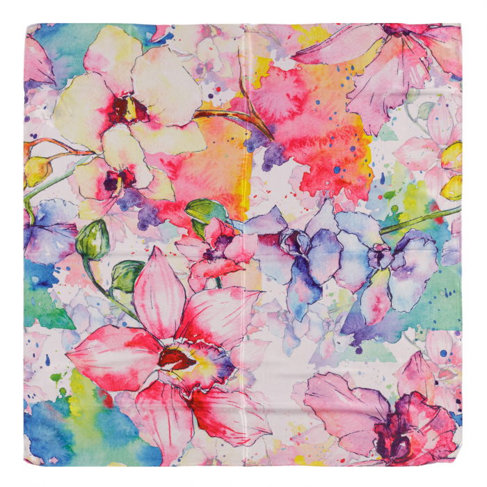 Eșarfă Mătase Floral Shopika | Accesoriu Elegant