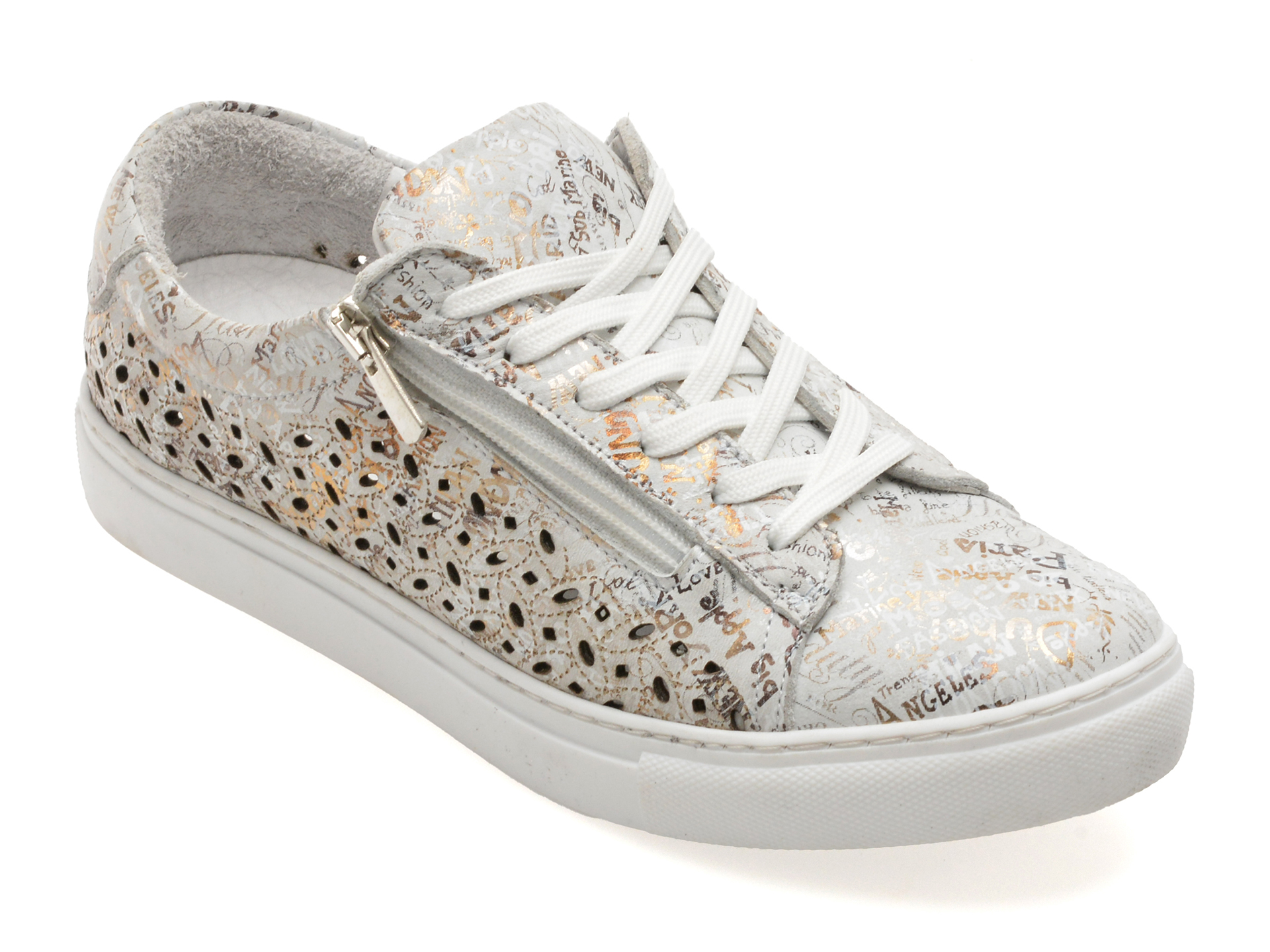 Pantofi sport FLAVIA PASSINI argintii din piele