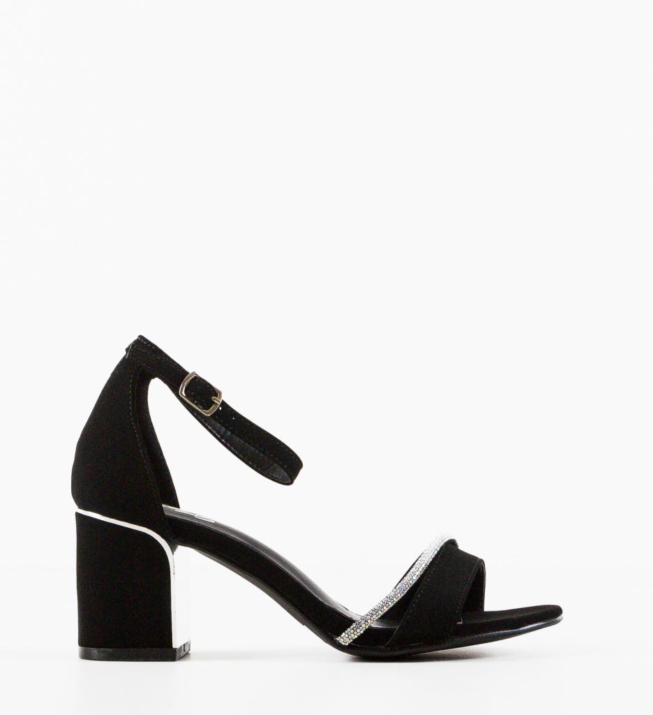 Sandale cu Toc Negre Lasgun - Eleganță și Stil