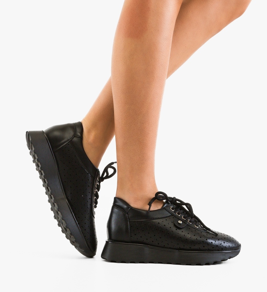 Sneakers Dama Lammer Negri – Confort Stilat - imagine 5