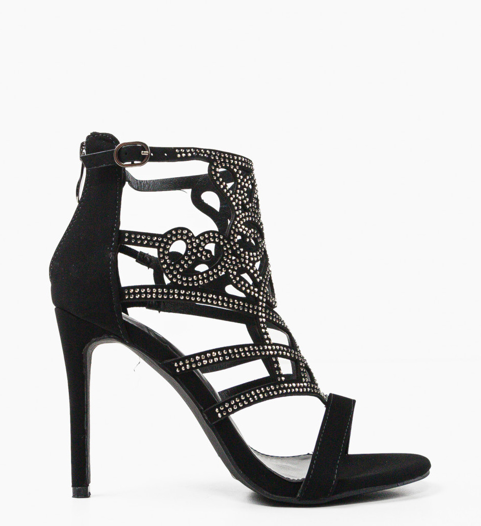 Sandale cu Toc Rocky Negre - Design Impunător