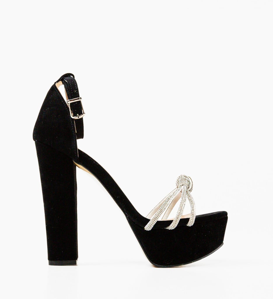 Sandale Delya Negre cu Toc Elegant - imagine 8