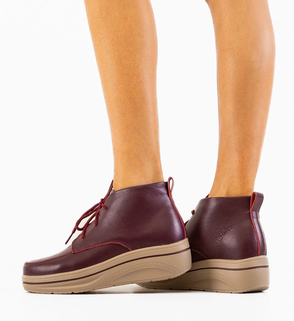 Pantofi Casual Bergamon Grena | Confort și Stil - imagine 2