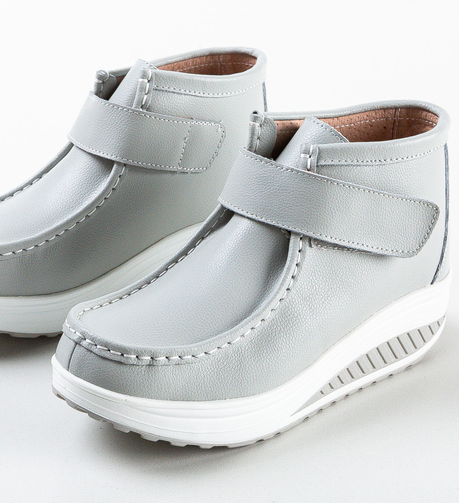 Pantofi Casual Misha Gri - Confort și Stil - imagine 6