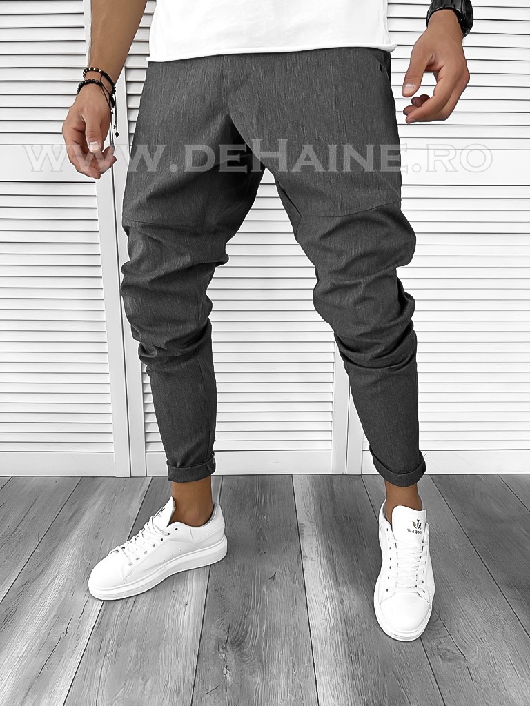 Pantaloni Barbati Casual Gri | Confort Bumbac