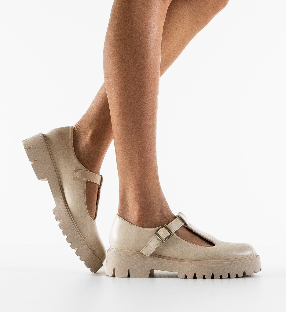 Pantofi Casual Dama Juan Bej - Confort și Stil - imagine 3