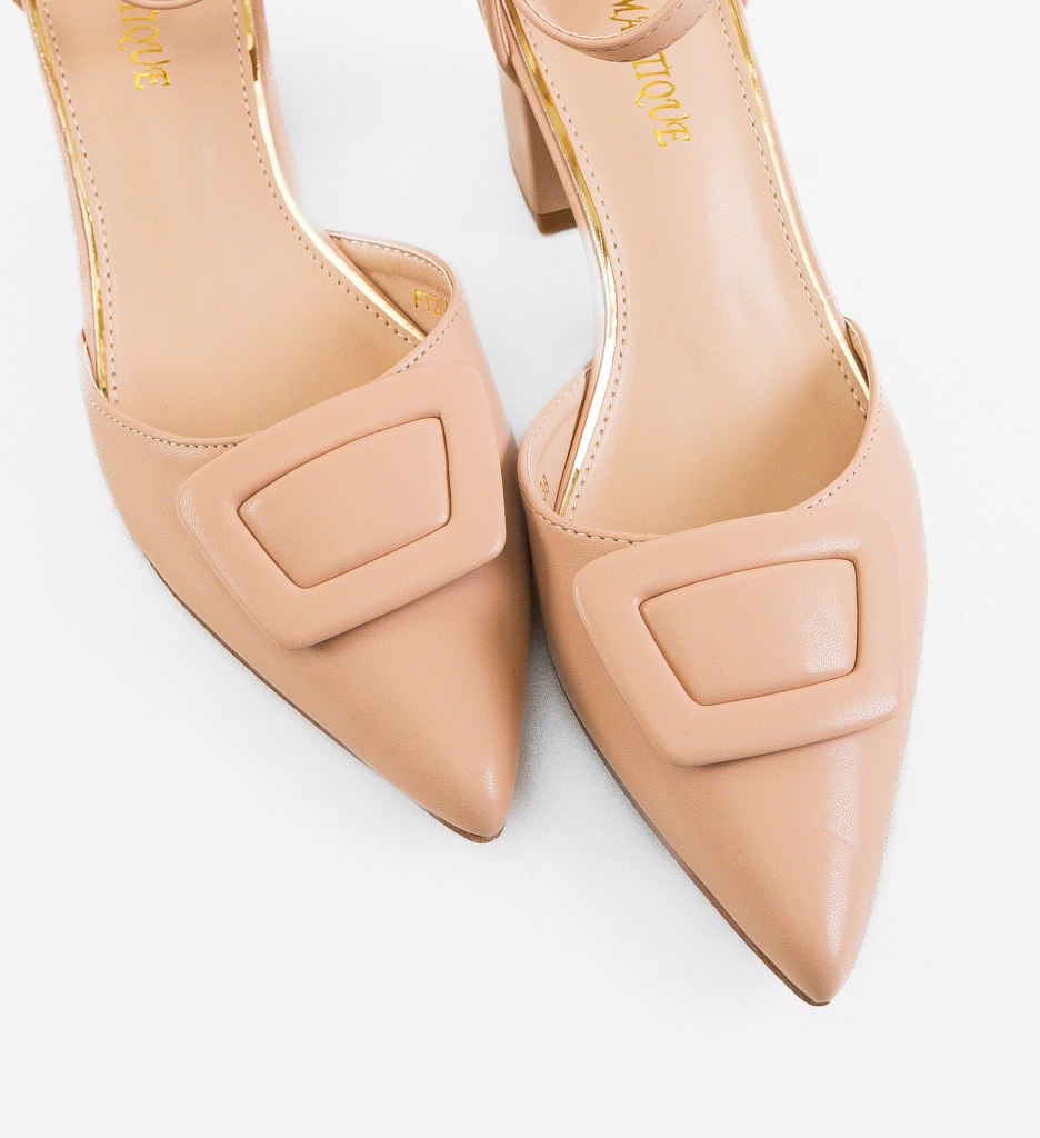 Pantofi cu Toc Rohan Nude | Eleganți & Versatili - imagine 8