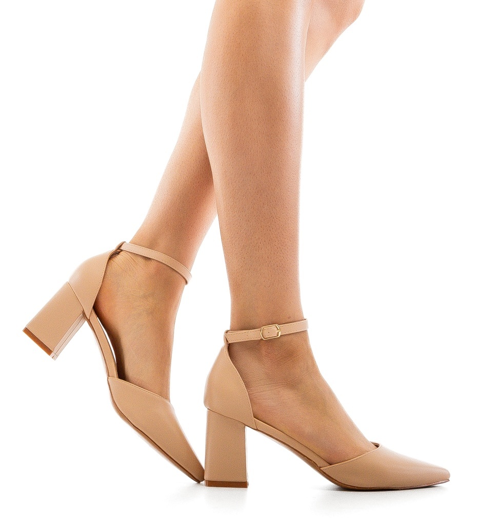 Pantofi Dama Abes Bej Eleganți - imagine 4
