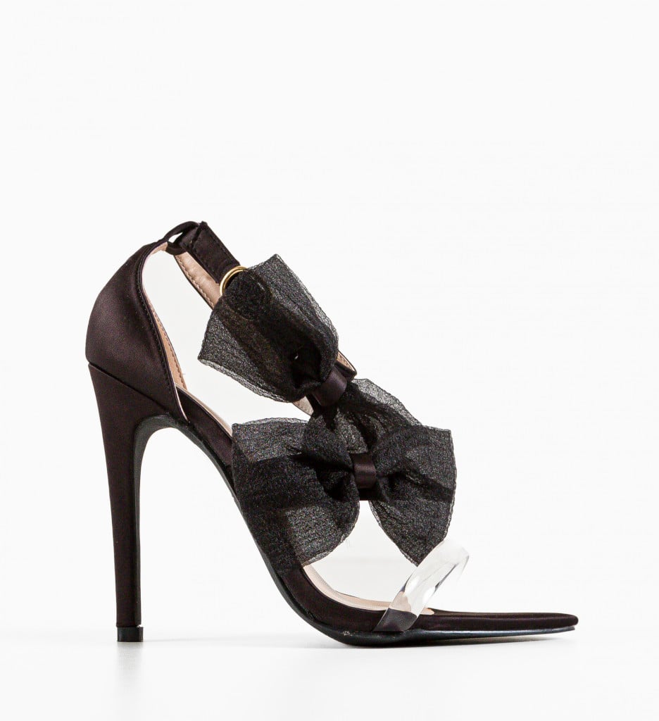 Sandale cu toc Jagoda Negre - Eleganță și Confort - imagine 5