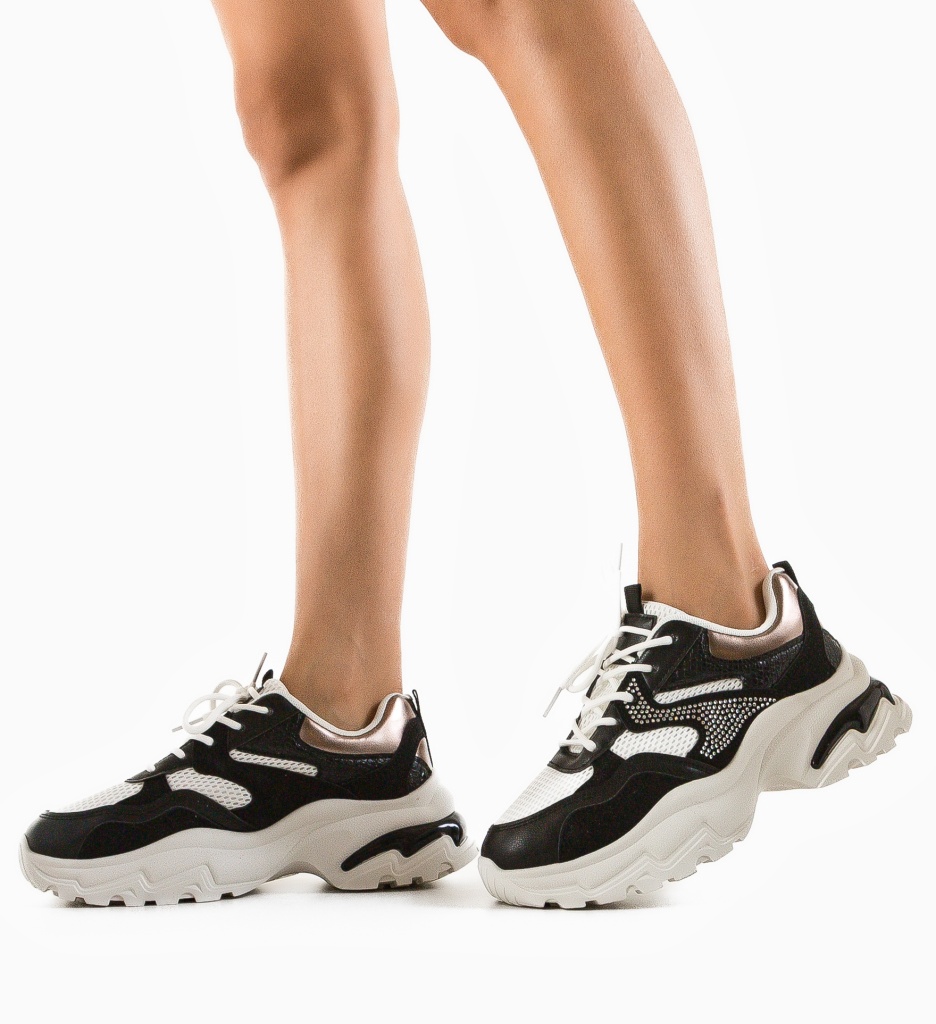 Sneakers Dama Leonarda Negri - Confort și Stil - imagine 5