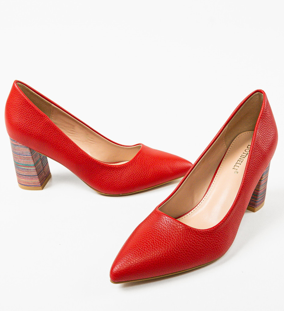 Pantofi Jaylen Rosii 2 - Eleganță și Stil - imagine 2
