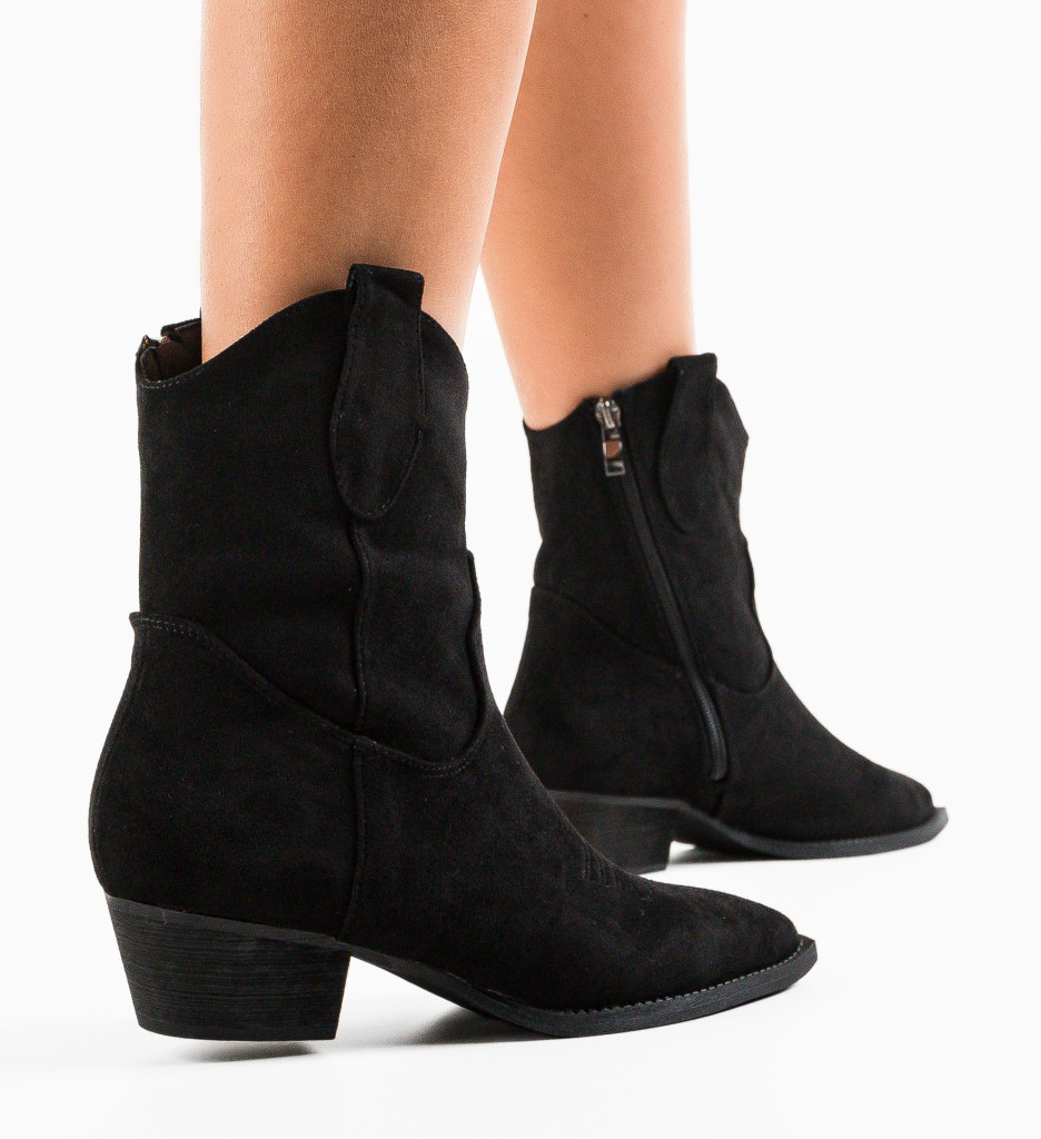 Botine Lexz Negre - Eleganță și Confort - imagine 2
