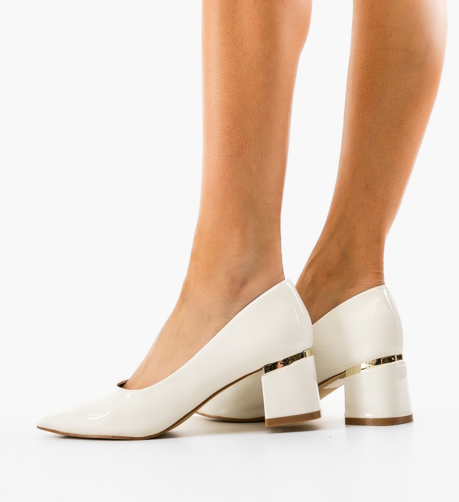 Pantofi Tyrkas Albi cu Toc - Eleganță și Stil - imagine 3