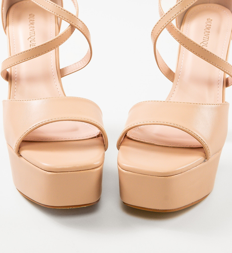 Sandale cu Toc Stella Nude | Eleganță și Stil - imagine 6