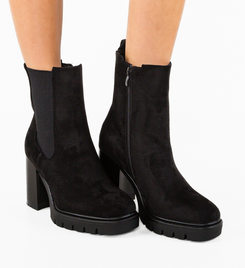 Botine Dama Gideon Negre | Eleganță și Confort
