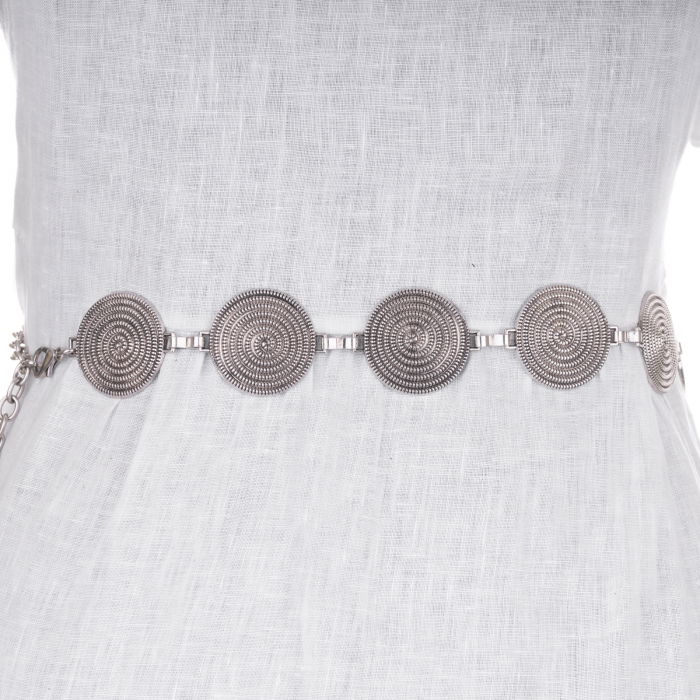 Curea Damă Flexibilă cu Cercuri Metalice | Shopika