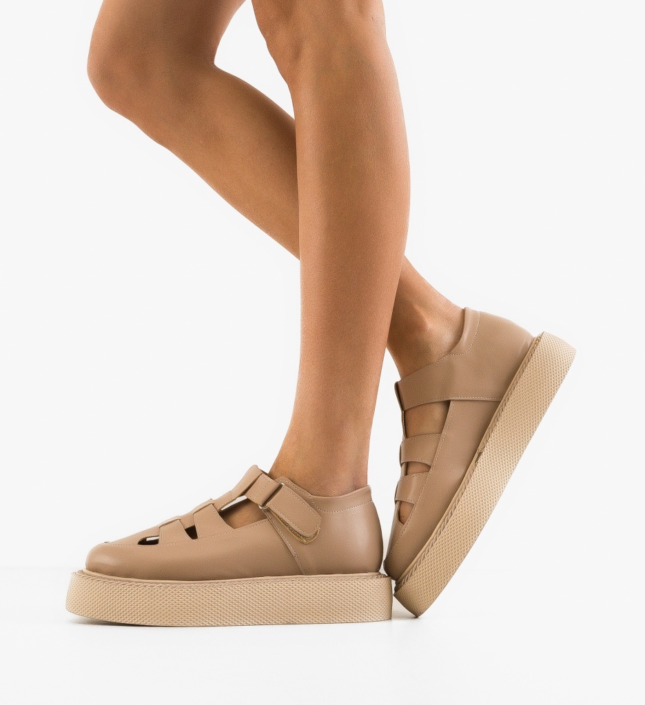 Pantofi Casual Gryndy Nude | Eleganță și Confort - imagine 3