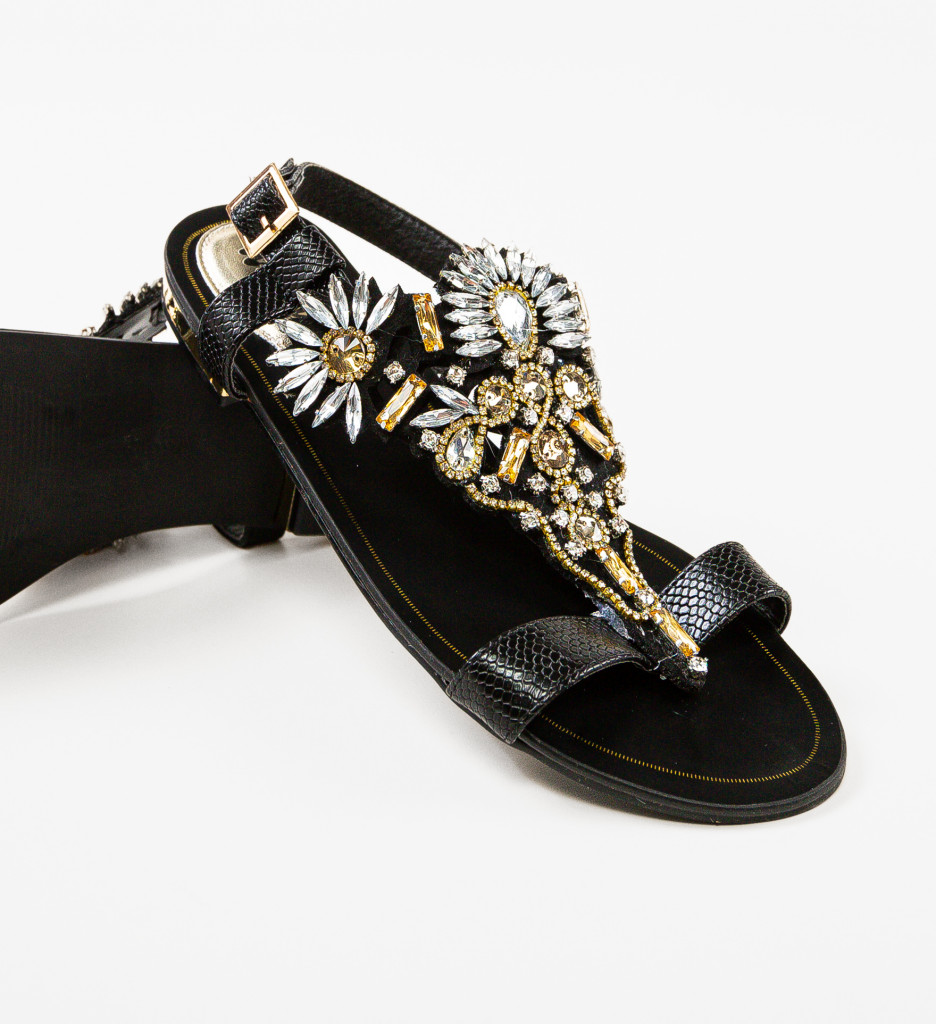 Sandale Dama Hena Negre | Eleganță și Confort - imagine 7