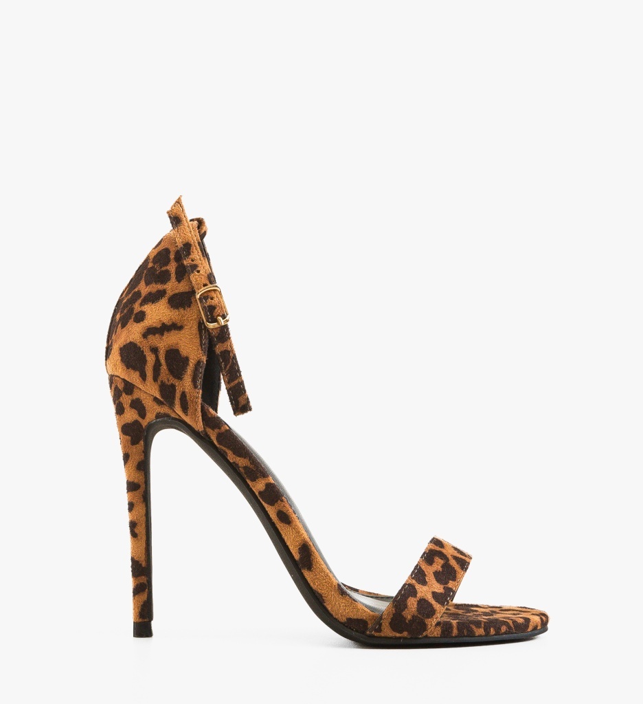 Sandale Animal Print cu Toc Elegant - imagine 4