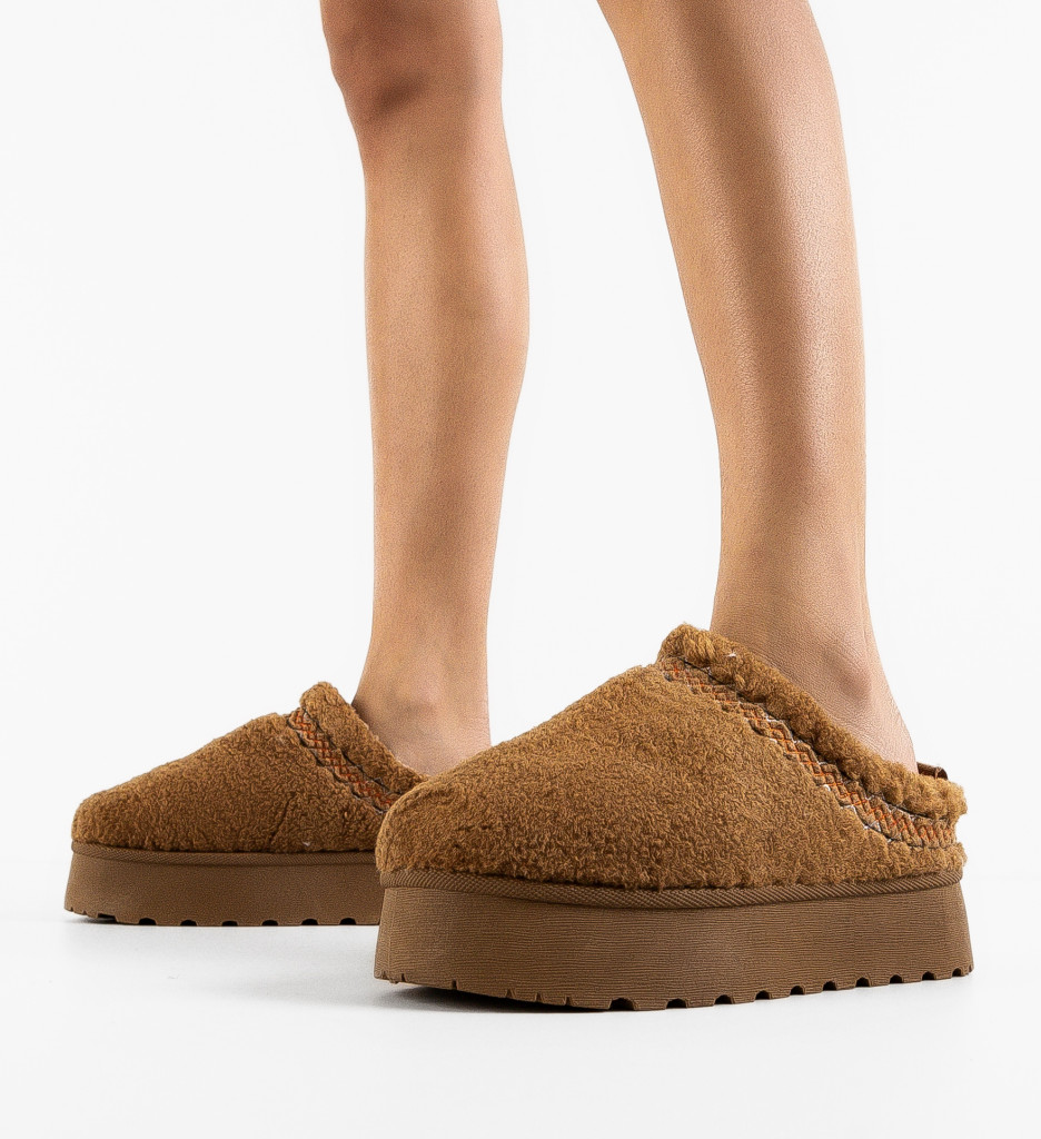 Papuci Ug Camel | Confort și Căldură - imagine 2