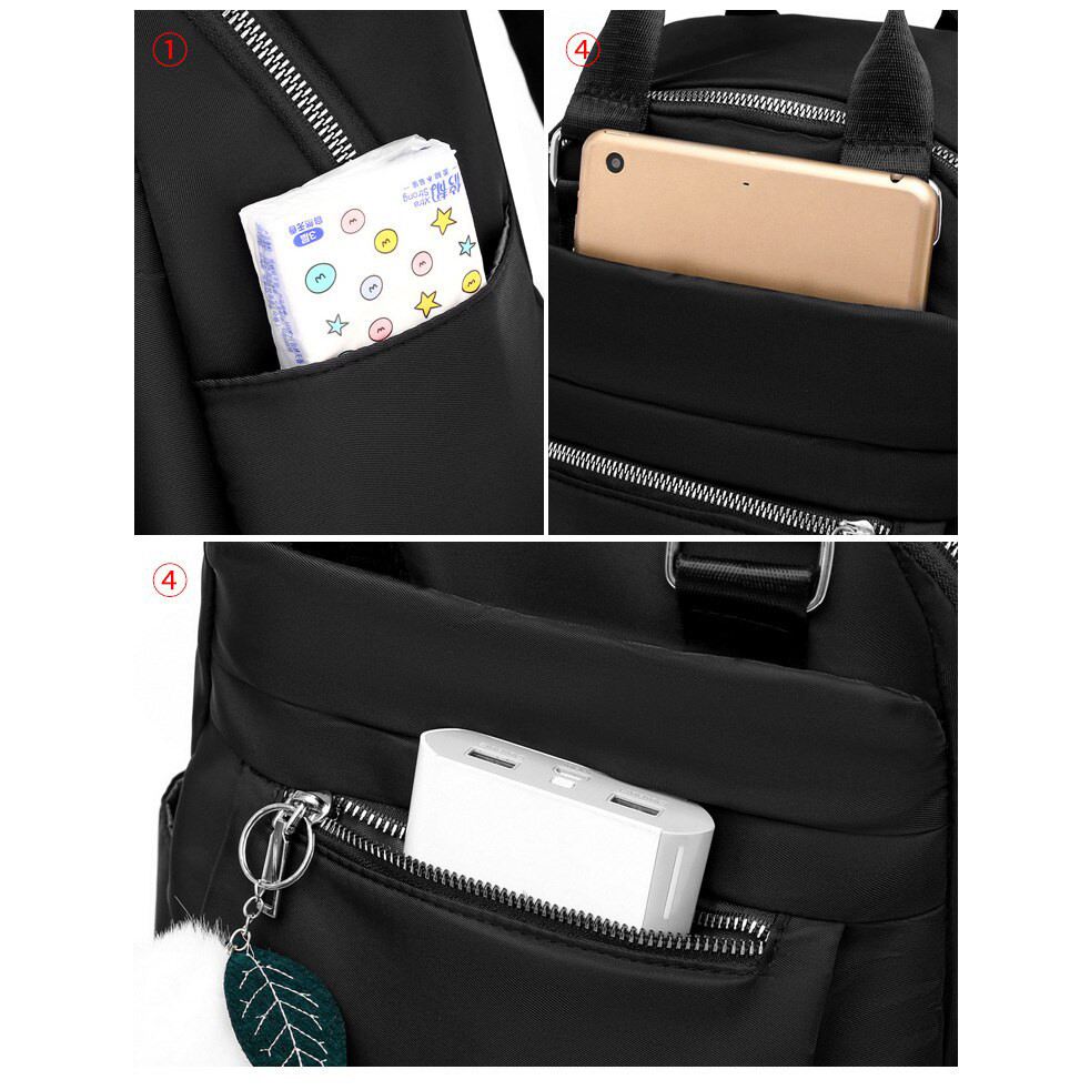 Rucsac dama Pfy Celia GT1848, textil, negru, 26x12x37 cm - imagine 11