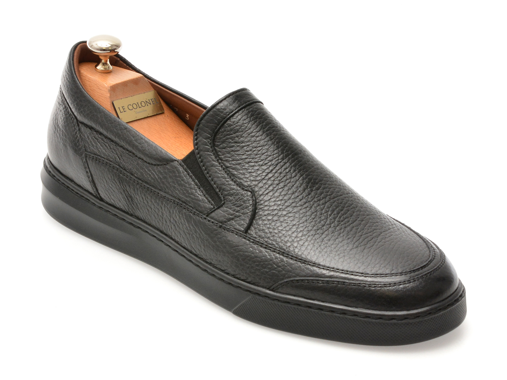 Mocasini LE COLONEL negri din piele naturală